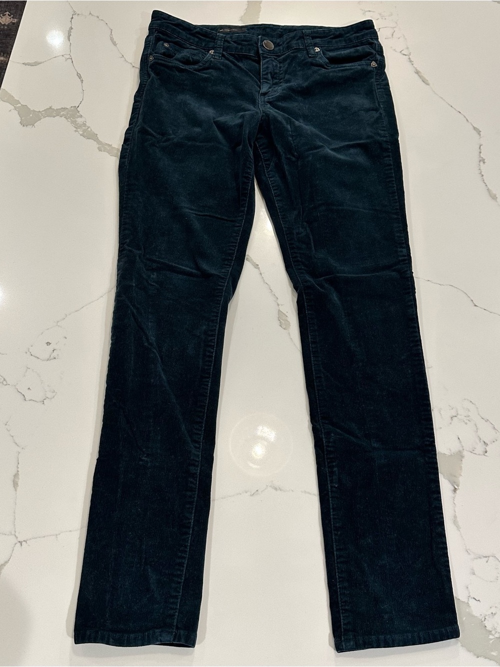 Kut From The Cloth Forest Green Corduroy Skinny Jeans Size 8 Mid Rise Teal Y2K
